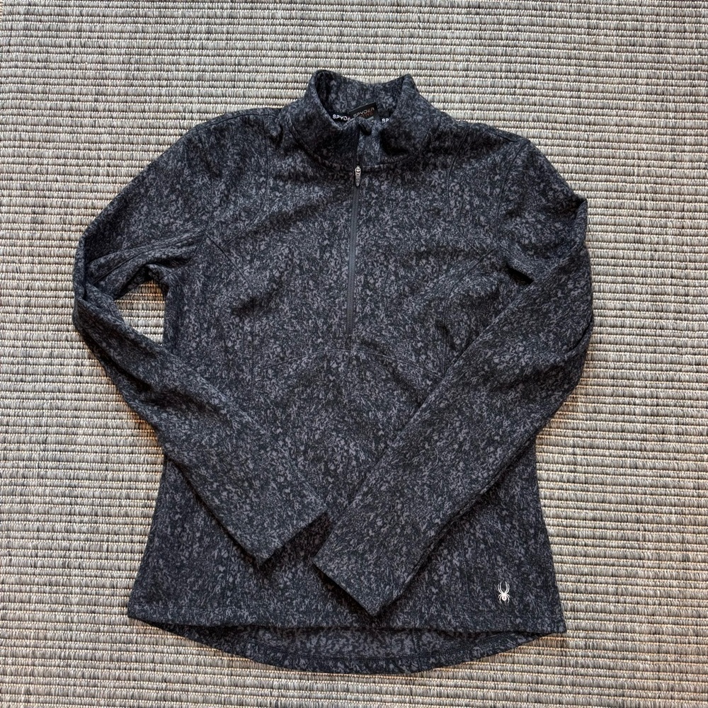 Spyder Active Black Gray Women's 1/2 zip